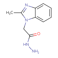 Chemical structure of 2-(2-methyl-1H-1,3-benzodiazol-1-yl)acetohydrazide - CSSB00000182122