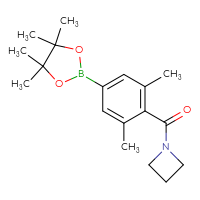 Chemical structure of 1-[2,6-dimethyl-4-(4,4,5,5-tetramethyl-1,3,2-dioxaborolan-2-yl)benzoyl]azetidine - CSSB21332846359