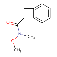 Chemical structure of N-methoxy-N-methylbicyclo[4.2.0]octa-1,3,5-triene-7-carboxamide - CSSB00012163453