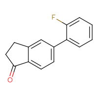 Chemical structure of 5-(2-fluorophenyl)-2,3-dihydro-1H-inden-1-one - CSSB00006008603