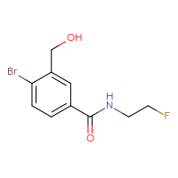Chemical structure of 4-bromo-N-(2-fluoroethyl)-3-(hydroxymethyl)benzamide - CSSB06480590273