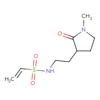 Chemical structure of N-[2-(1-methyl-2-oxopyrrolidin-3-yl)ethyl]ethene-1-sulfonamide - CSSB02134664891