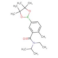 Chemical structure of N-ethyl-2-methyl-N-(propan-2-yl)-5-(4,4,5,5-tetramethyl-1,3,2-dioxaborolan-2-yl)benzamide - CSSB02526921771