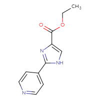 Chemical structure of ethyl 2-(pyridin-4-yl)-1H-imidazole-4-carboxylate - CSSB00017015679