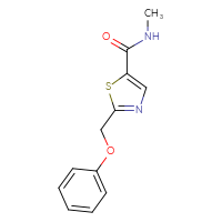 Chemical structure of N-methyl-2-(phenoxymethyl)-1,3-thiazole-5-carboxamide - CSSB02283618351
