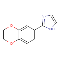 Chemical structure of 2-(2,3-dihydro-1,4-benzodioxin-6-yl)-1H-imidazole - CSSB00010224088