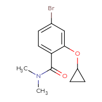 Chemical structure of 4-bromo-2-cyclopropoxy-N,N-dimethylbenzamide - CSSB00010086117