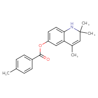 Chemical structure of 2,2,4-trimethyl-1,2-dihydroquinolin-6-yl 4-methylbenzoate - CSSB00121713303