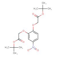 Chemical structure of tert-butyl 2-{2-[2-(tert-butoxy)-2-oxoethoxy]-5-nitrophenoxy}acetate - CSSB20621212783