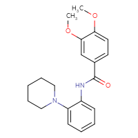 Chemical structure of 3,4-dimethoxy-N-[2-(piperidin-1-yl)phenyl]benzamide - CSSB00046133606