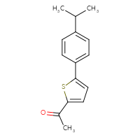 Chemical structure of 1-{5-[4-(propan-2-yl)phenyl]thiophen-2-yl}ethan-1-one - CSSB00000322426