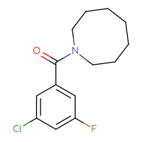 Chemical structure of 1-(3-chloro-5-fluorobenzoyl)azocane - CSSB02005821882