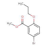 Chemical structure of methyl 5-bromo-2-propoxybenzoate - CSSB00010115133