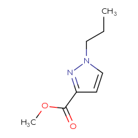 Chemical structure of methyl 1-propyl-1H-pyrazole-3-carboxylate - CSSB00000092460