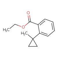 Chemical structure of ethyl 2-(1-methylcyclopropyl)benzoate - CSSB00117241011