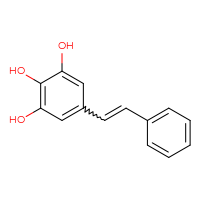Chemical structure of 5-(2-phenylethenyl)benzene-1,2,3-triol - CSSB06588110190