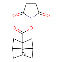Chemical structure of 2,5-dioxopyrrolidin-1-yl tricyclo[3.3.1.0³,⁷]nonane-3-carboxylate - CSSB06624243788