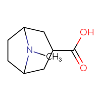 Chemical structure of 8-methyl-8-azabicyclo[3.2.1]octane-3-carboxylic acid - CSSB00011435267