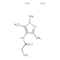 Chemical structure of 2-amino-N-(1,3,5-trimethyl-1H-pyrazol-4-yl)acetamide dihydrochloride - CSSB00000706473