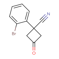 Chemical structure of 1-(2-bromophenyl)-3-oxocyclobutane-1-carbonitrile - CSSB00012166575