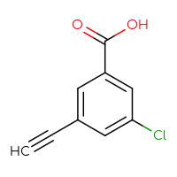 Chemical structure of 3-chloro-5-ethynylbenzoic acid - CSSB00014797280