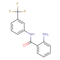 Chemical structure of 2-amino-N-[3-(trifluoromethyl)phenyl]benzamide - CSSB00000745523