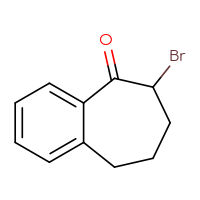Chemical structure of 6-bromo-6,7,8,9-tetrahydro-5H-benzo[7]annulen-5-one - CSSB00000754051