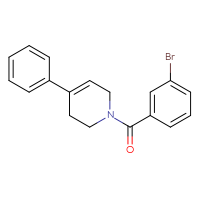 Chemical structure of 1-(3-bromobenzoyl)-4-phenyl-1,2,3,6-tetrahydropyridine - CSSB01004640916