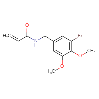 Chemical structure of N-[(3-bromo-4,5-dimethoxyphenyl)methyl]prop-2-enamide - CSSB01999499836