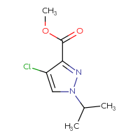 Chemical structure of methyl 4-chloro-1-(propan-2-yl)-1H-pyrazole-3-carboxylate - CSSB00010138185