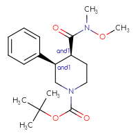 Chemical structure of rac-tert-butyl (3R,4S)-4-[methoxy(methyl)carbamoyl]-3-phenylpiperidine-1-carboxylate - CSSB21291564055