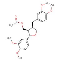 Chemical structure of [(2S,3R,4R)-2-(3,4-dimethoxyphenyl)-4-[(3,4-dimethoxyphenyl)methyl]oxolan-3-yl]methyl acetate - CSSB00137410080