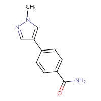 Chemical structure of 4-(1-methyl-1H-pyrazol-4-yl)benzamide - CSSB00102778409