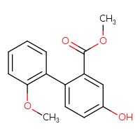 Chemical structure of methyl 4-hydroxy-2'-methoxy-[1,1'-biphenyl]-2-carboxylate - CSSB06581810201
