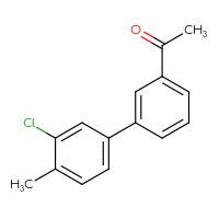 Chemical structure of 1-{3'-chloro-4'-methyl-[1,1'-biphenyl]-3-yl}ethan-1-one - CSSB00006183788