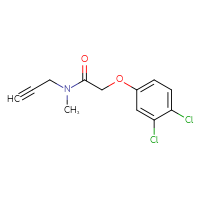 Chemical structure of 2-(3,4-dichlorophenoxy)-N-methyl-N-(prop-2-yn-1-yl)acetamide - CSSB00051944965