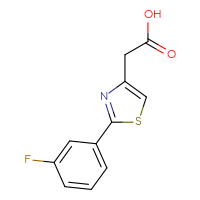 Chemical structure of 2-[2-(3-fluorophenyl)-1,3-thiazol-4-yl]acetic acid - CSSB00000185212