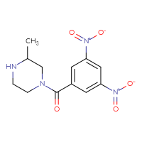 Chemical structure of 1-(3,5-dinitrobenzoyl)-3-methylpiperazine - CSSB00104285580