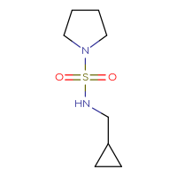 Chemical structure of N-(cyclopropylmethyl)pyrrolidine-1-sulfonamide - CSMB00016332855