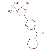 Chemical structure of 4-[5-(4,4,5,5-tetramethyl-1,3,2-dioxaborolan-2-yl)pyridine-2-carbonyl]morpholine - CSSB00016991349