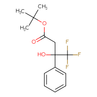 Chemical structure of tert-butyl 4,4,4-trifluoro-3-hydroxy-3-phenylbutanoate - CSSB00121726382