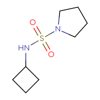 Chemical structure of N-cyclobutylpyrrolidine-1-sulfonamide - CSMB00024400080