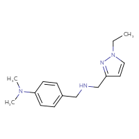 Chemical structure of 4-({[(1-ethyl-1H-pyrazol-3-yl)methyl]amino}methyl)-N,N-dimethylaniline - CSSB00025814649