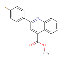 Chemical structure of methyl 2-(4-fluorophenyl)quinoline-4-carboxylate - CSSB00000708284