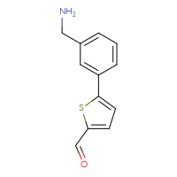 Chemical structure of 5-[3-(aminomethyl)phenyl]thiophene-2-carbaldehyde - CSSB00102826519