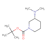Chemical structure of tert-butyl (3R)-3-(dimethylamino)piperidine-1-carboxylate - CSSB00010212332