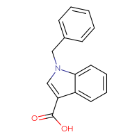 Chemical structure of 1-benzyl-1H-indole-3-carboxylic acid - CSSB00000188844