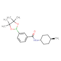 Chemical structure of N-[(1r,4r)-4-methylcyclohexyl]-3-(4,4,5,5-tetramethyl-1,3,2-dioxaborolan-2-yl)benzamide - CSSB02229499733