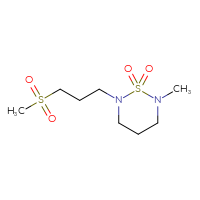 Chemical structure of 2-(3-methanesulfonylpropyl)-6-methyl-1λ⁶,2,6-thiadiazinane-1,1-dione - CSMB01994825556