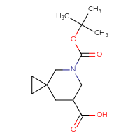 Chemical structure of 5-[(tert-butoxy)carbonyl]-5-azaspiro[2.5]octane-7-carboxylic acid - CSSB00102860821